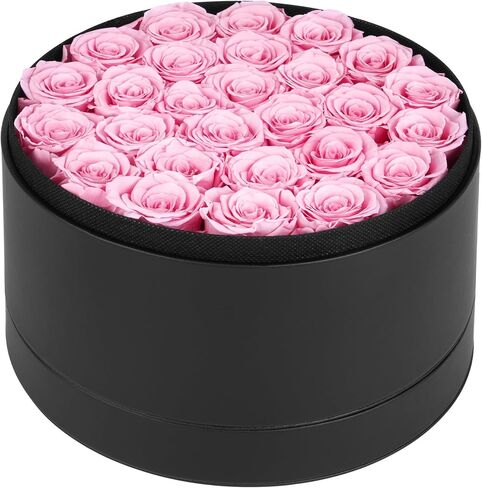 Bafell 27-Piece Forever Rose in a Box, 100% Real Preserved Roses That Last Up to 3 Years, Eternal Flowers for Birthday Valentines Day Mothers Day Gifts for Her (Pink) in Kuwait