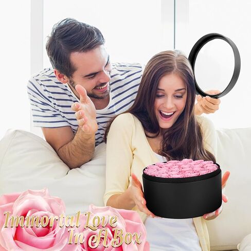 Bafell 27-Piece Forever Rose in a Box, 100% Real Preserved Roses That Last Up to 3 Years, Eternal Flowers for Birthday Valentines Day Mothers Day Gifts for Her (Pink) in Kuwait