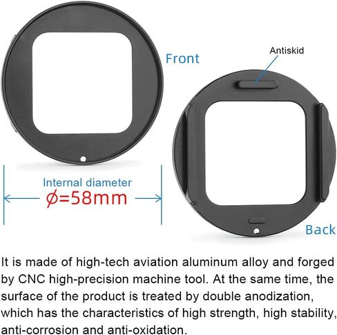 فوريفركام 58 ملم عدسة فلتر الأشعة فوق البنفسجية حلقة متوافقة مع GoPro Hero 9 حافظة مقاومة للماء سوداء in Kuwait