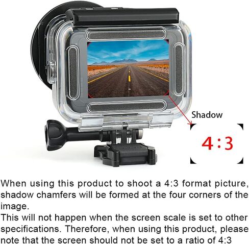 فوريفركام 58 ملم عدسة فلتر الأشعة فوق البنفسجية حلقة متوافقة مع GoPro Hero 9 حافظة مقاومة للماء سوداء in Kuwait