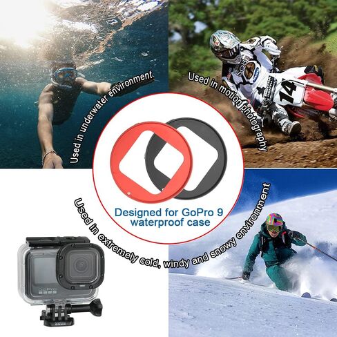 فوريفركام 58 ملم عدسة فلتر الأشعة فوق البنفسجية حلقة متوافقة مع GoPro Hero 9 حافظة مقاومة للماء سوداء in Kuwait