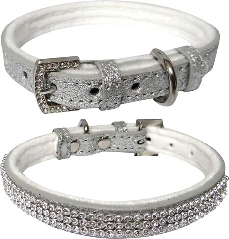 Dog Collar,Cat Collar,Sparkling Rhinestones Dog Collars Adjustable Pet Collars for Puppy Kitten Small Medium Dogs&Cats (S, Gold) in Kuwait