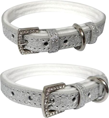 Dog Collar,Cat Collar,Sparkling Rhinestones Dog Collars Adjustable Pet Collars for Puppy Kitten Small Medium Dogs&Cats (S, Gold) in Kuwait