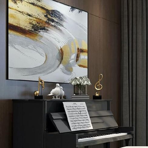 ZOVIE 3pcs Music Note Decor Musical Sculpture Statue Resin Music Note Figurine for Home Piano Gifts（Gold Music Notes） in Saudi Arabia