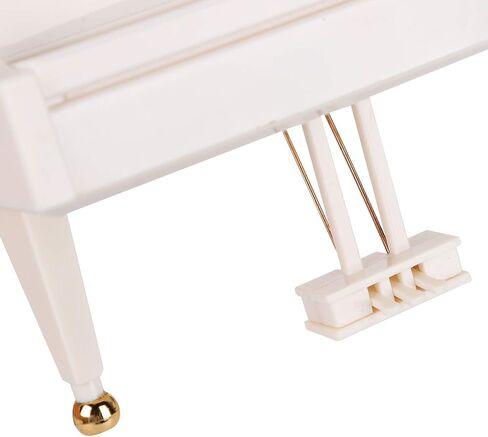 صندوق موسيقى بيانو ابيض مقاس 4.9 × 4.7 × 5.7 انش، صناديق موسيقية صغيرة لتزيين الطاولة كهدية للكريسماس واعياد الميلاد وعيد الحب in Kuwait