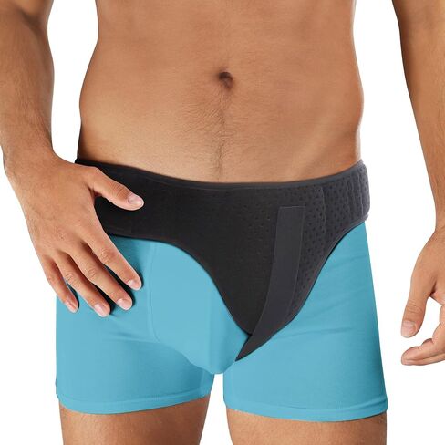 Hernia Belt for Men Inguinal Hernia Support - Groin or Lower Abdominal Hernia Truss Hernia Belts for Women or Mens Inguinal Hernias Support Belt With Pressure Pad Fits Left or Right Groins (Large) in Saudi Arabia
