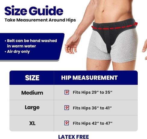 Hernia Belt for Men Inguinal Hernia Support - Groin or Lower Abdominal Hernia Truss Hernia Belts for Women or Mens Inguinal Hernias Support Belt With Pressure Pad Fits Left or Right Groins (Large) in Saudi Arabia