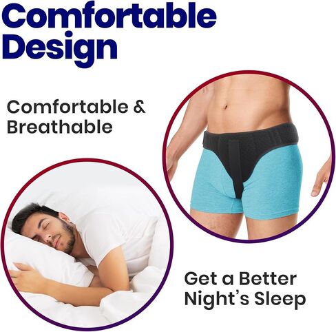 Hernia Belt for Men Inguinal Hernia Support - Groin or Lower Abdominal Hernia Truss Hernia Belts for Women or Mens Inguinal Hernias Support Belt With Pressure Pad Fits Left or Right Groins (Large) in Saudi Arabia
