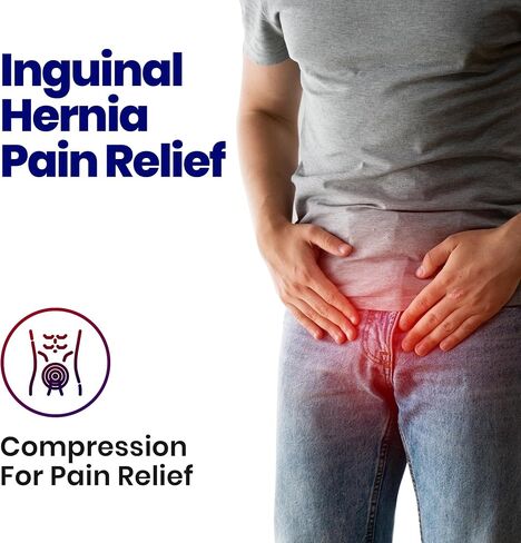 Hernia Belt for Men Inguinal Hernia Support - Groin or Lower Abdominal Hernia Truss Hernia Belts for Women or Mens Inguinal Hernias Support Belt With Pressure Pad Fits Left or Right Groins (Large) in Saudi Arabia