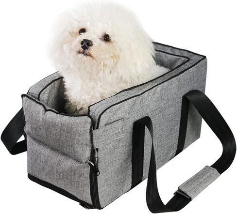 ele ELEOPTION Dog Car Seat Dog Armrest Seat Console Dog Car Seat Included Safety Tethers Pet Car Seat Travel Bag Suitable for Small Dogs Cats (Pets up 13 lbs) in Saudi Arabia