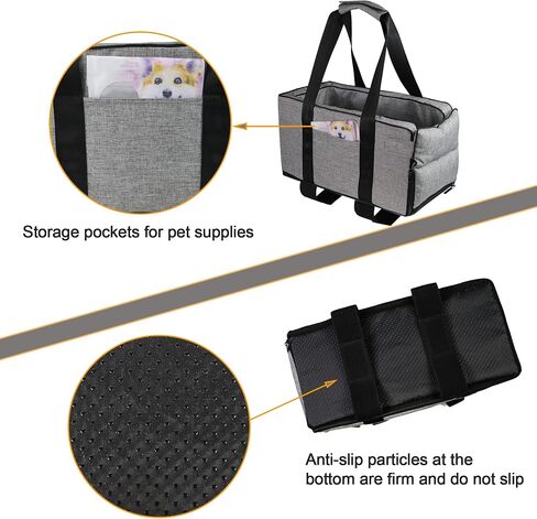ele ELEOPTION Dog Car Seat Dog Armrest Seat Console Dog Car Seat Included Safety Tethers Pet Car Seat Travel Bag Suitable for Small Dogs Cats (Pets up 13 lbs) in Saudi Arabia