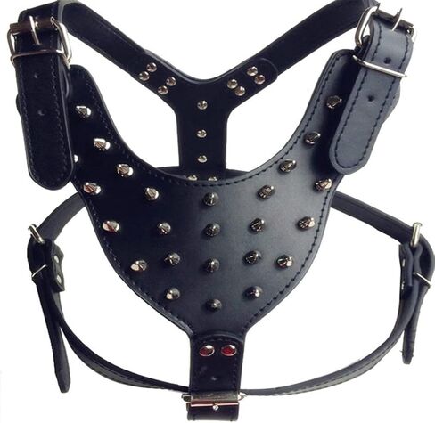 BTDCFY مسننة رصع الكلب تسخير سترة تسخير 26 "-34" الصدر المسامير تسخير للكلاب المتوسطة والكبيرة حفرة الثور، الدرواس، الملاكم، جحر الثور in Kuwait