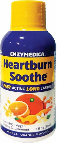 لقطات مهدئة لحرقة المعدة من إنزيميديكا، تلطف حرقة المعدة العرضية، نكهة الفانيليا والبرتقال، زجاجات 6-2 أونصة in Kuwait