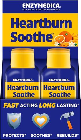 لقطات مهدئة لحرقة المعدة من إنزيميديكا، تلطف حرقة المعدة العرضية، نكهة الفانيليا والبرتقال، زجاجات 6-2 أونصة in Kuwait