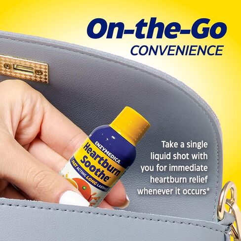 لقطات مهدئة لحرقة المعدة من إنزيميديكا، تلطف حرقة المعدة العرضية، نكهة الفانيليا والبرتقال، زجاجات 6-2 أونصة in Kuwait