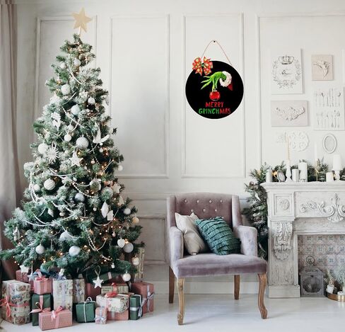 علامة باب عيد الميلاد للباب الأمامي Grinch علامة الباب عيد الميلاد باب شماعات عيد الميلاد معلقة علامة الباب إكليل الباب في الهواء الطلق ديكور الجدار الداخلي لعطلة عيد الميلاد، أسود، sdmgshou in Saudi Arabia