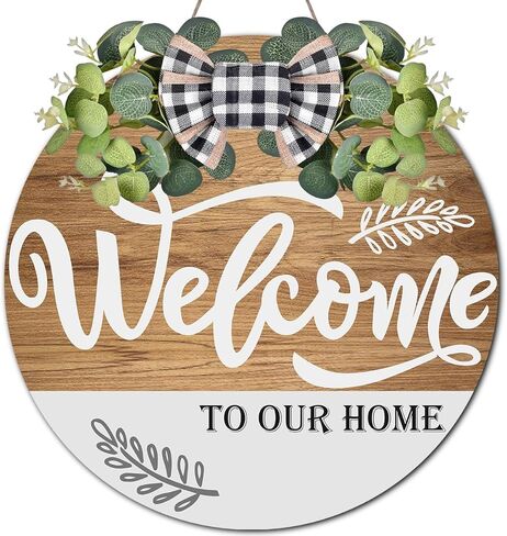 Christmas Sign for Front Door Decorations, Christmas Wreath Door Hanging Sign, Merry Christmas Decorations, 12 inch Welcome Sign Merry Christmas Rustic Window Farmhouse Indoor Outdoor in Kuwait