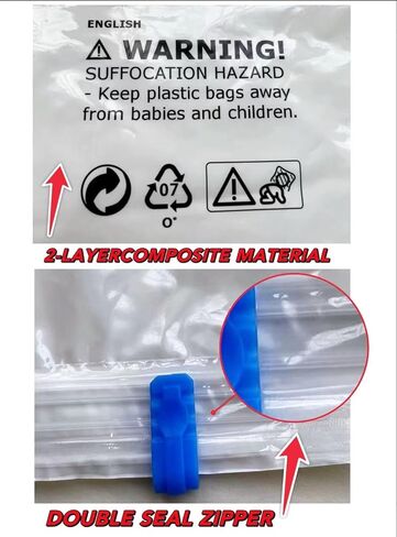 Biodison & Lee Vacuum Storage Bags 20 Pack(4 Jumbo/4 Large/4 Medium/4 Small/4 Roll) with Electric Pump and Hand Pump, Space Saver Bags - Vacuum Seal Bags for Clothing,Comforters, Pillows,Blanket,Duvet in Kuwait