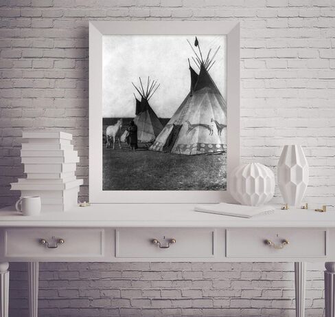 INFINITE PHOTOGRAPHS Photo: Blackfoot Tipis | 1926 | Indian | Horse | Teepees | North American Indian | Home Decor in Saudi Arabia