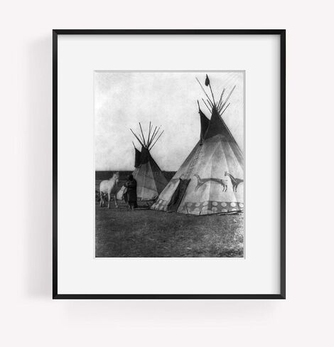 INFINITE PHOTOGRAPHS Photo: Blackfoot Tipis | 1926 | Indian | Horse | Teepees | North American Indian | Home Decor in Saudi Arabia