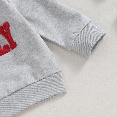 Madjtlqy Baby Girl Boy Christmas Outfits Embroidery Long Sleeve Sweatshirts Long Pants 2Pcs Fall Clothes Set in Saudi Arabia