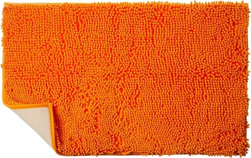 MAXYOYO سجاد الحمام البرتقالي ماتس الحمام والسجاد غير قابل للانزلاق سجادة شانيل فائقة النعومة / سجادة الحمام / سجادة المرحاض / سجادة الحمام / سجادة الدش، سجادة قابلة للغسل، سجادة فائقة الامتصاص 19.7 × 31.5 بوصة in Kuwait
