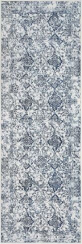 Lahome Moroccan Floral Rugs for Entryway,2x3 Soft Blue Small Rugs Non Slip Door Mat Indoor Entrance, Washable Bedroom Rug Non Shedding Kitchen Rug for Laundry Bathroom (Blue 2'x3') in Saudi Arabia