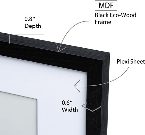 8.5 x 11 Picture frame, Set of 2 Photo Frame, Certificate Frame with Clear Plexiglass, Diploma Frame for Wall and Tabletop Horizontal or Vertical Display (Dark Oak) in Kuwait