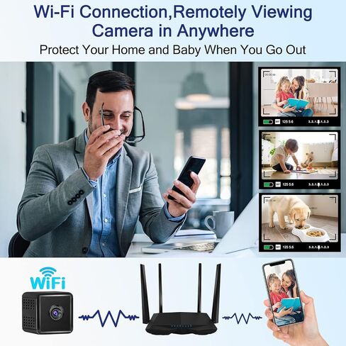 ValleyGood Wireless Mini Camera - HD 1080P Home Camera Portable Surveillance Security Camera, Night Vision, Remote View Security with APP in Kuwait