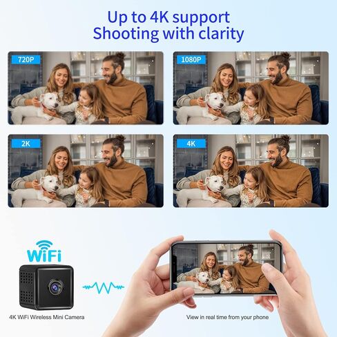 ValleyGood Wireless Mini Camera - HD 1080P Home Camera Portable Surveillance Security Camera, Night Vision, Remote View Security with APP in Kuwait