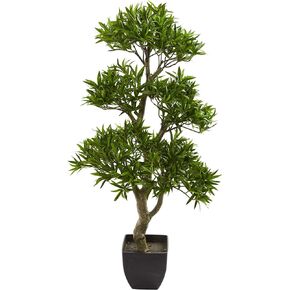 Nearly Natural 37" Bonsai Styled Podocarpus Artificial Silk Trees Green in Saudi Arabia
