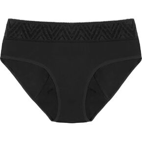 ملابس داخلية للنساء من THINX Hiphugger، معتمدة من إدارة الغذاء والدواء الأمريكية للعناية الأنثوية، ملابس داخلية للحيض تحمل 5 سدادات قطنية، أسود، 3X in Kuwait