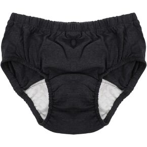 Healifty Waterproof Incontinence Underpants Incontinence Briefs Ultra Adult Diapers Pull- on Plastic Pants for Elderly Adult Men Women Dark Grey L