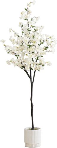 6ft. Artificial Cherry Blossom Tree with White Decorative Planter in Saudi Arabia