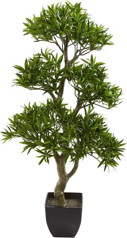 Nearly Natural 37" Bonsai Styled Podocarpus Artificial Silk Trees Green in Saudi Arabia