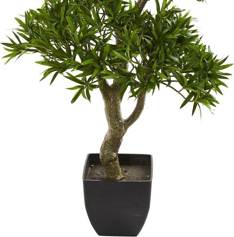 Nearly Natural 37" Bonsai Styled Podocarpus Artificial Silk Trees Green in Saudi Arabia