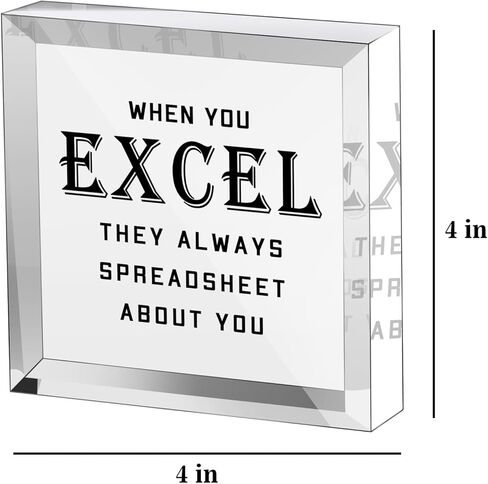 Office Signs Accountant Quote - When You Excel They Always Spreadsheet about You Acrylic Sign - Office Acrylic Humor Gift, Home Office Decoration Sign for Coworkers in Kuwait