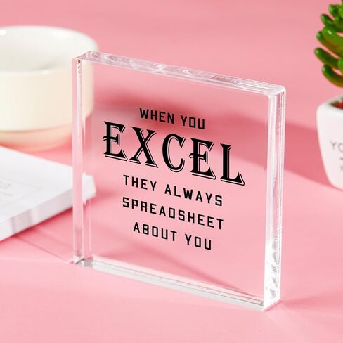 Office Signs Accountant Quote - When You Excel They Always Spreadsheet about You Acrylic Sign - Office Acrylic Humor Gift, Home Office Decoration Sign for Coworkers in Kuwait