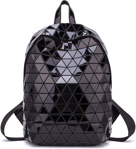 LorranTree Geometric Backpack Luminous Backpacks Holographic Reflective Bag Lumikay Bags Irredescent Rucksack Rainbow in Saudi Arabia