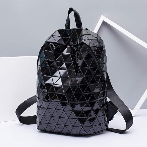 LorranTree Geometric Backpack Luminous Backpacks Holographic Reflective Bag Lumikay Bags Irredescent Rucksack Rainbow in Saudi Arabia