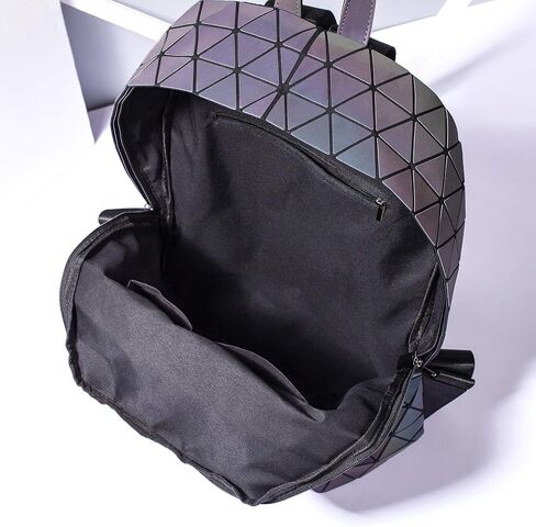 LorranTree Geometric Backpack Luminous Backpacks Holographic Reflective Bag Lumikay Bags Irredescent Rucksack Rainbow in Saudi Arabia