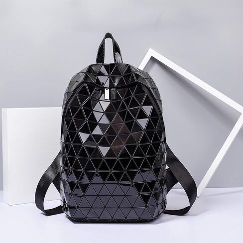 LorranTree Geometric Backpack Luminous Backpacks Holographic Reflective Bag Lumikay Bags Irredescent Rucksack Rainbow in Saudi Arabia
