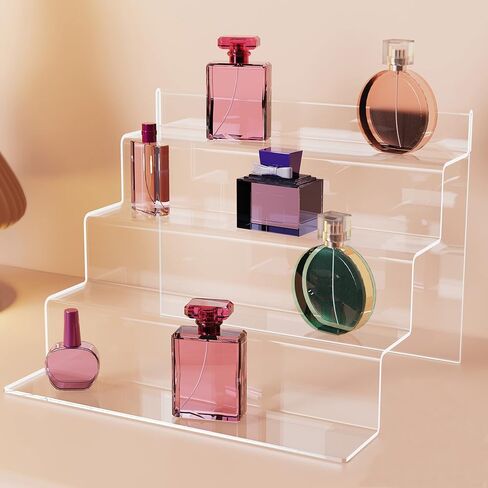 حامل عرض أكريليك مقاس 12 بوصة من SVENJBB، أرفف أكريليك 4 طبقات من أجل Funko POP، حامل حامل أكريليك شفاف للكب كيك والعطور والأشكال والألعاب ومنتجات مستحضرات التجميل، 12 بوصة عبوة واحدة in Kuwait