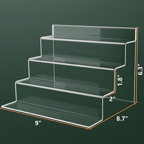 حامل عرض أكريليك مقاس 12 بوصة من SVENJBB، أرفف أكريليك 4 طبقات من أجل Funko POP، حامل حامل أكريليك شفاف للكب كيك والعطور والأشكال والألعاب ومنتجات مستحضرات التجميل، 12 بوصة عبوة واحدة in Kuwait