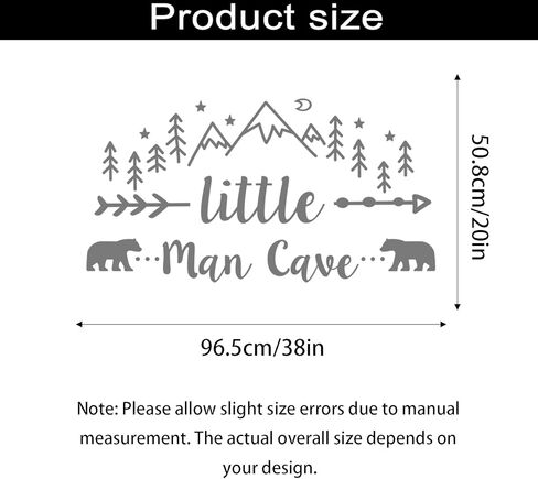 ملصق حائط لرجل صغير كهف، ملصق حائط فني جداري للبنين والجبال القبلية مطبوع عليه صورة دب ودب، ملصقات أسهم رجل كهف لغرفة الأطفال وغرفة الأطفال وغرفة نوم الأطفال والجداريات قابل للإزالة in Kuwait
