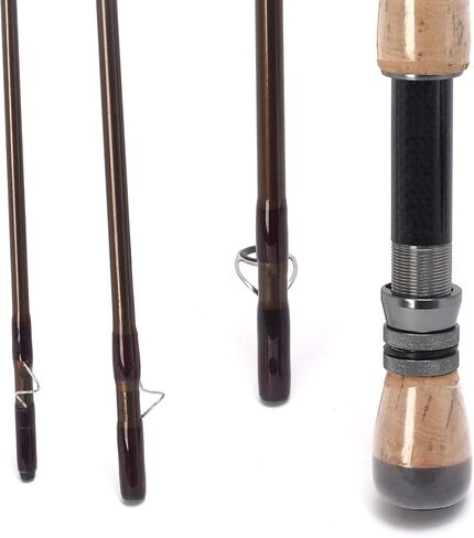 Fly Fishing Rod 9ft 4 Sections 7-8wt Fly Rod Carbon Fiber Blanks Light Weight Medium Fast Action Freshwater Fishing, fly904 7-8 in Saudi Arabia