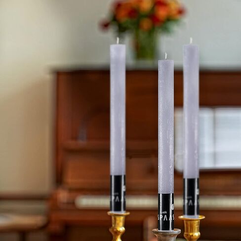 SPAAS Rustic Beige Dinner Candles - 10" Tall Rustic Candles, Set of 6 Dripless Beige Candles - Unscented Long Burning Decorative Candles for Home Decor, Table Candles, Party, Wedding, and Holiday in Kuwait