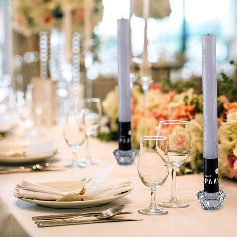 SPAAS Rustic Beige Dinner Candles - 10" Tall Rustic Candles, Set of 6 Dripless Beige Candles - Unscented Long Burning Decorative Candles for Home Decor, Table Candles, Party, Wedding, and Holiday in Kuwait