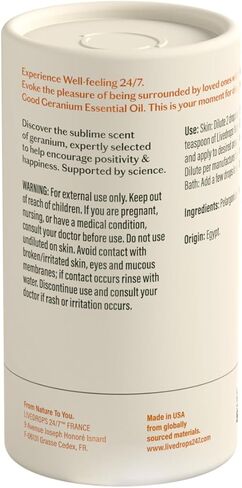 LIVEDROPS 24/7 مزيج زيت الفانيليا ذو الشعور الجيد - رائحة الفانيليا الدافئة - مصنوع في فرنسا - نقي وطبيعي - علاج عطري - مخفف في زيت ناقل للبشرة أو استخدمه في موزع الروائح in Kuwait