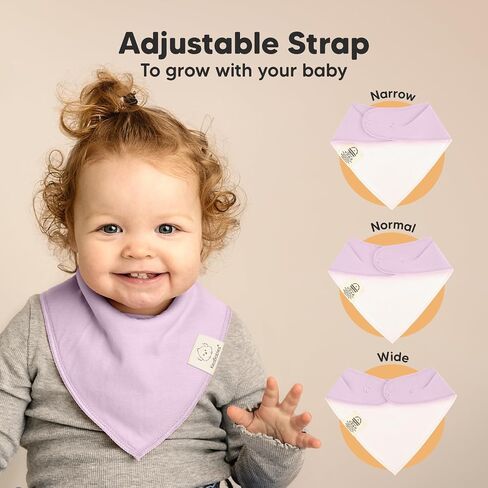 KeaBabies 8-Pack Organic Baby Bandana Drool Bibs and 8-Pack Organic Baby Bibs for Girls & Boys - Stylish Unisex Bandana Bibs - Teething Baby Bibs for Boy, Girl - Super Absorbent Bandana Drool Bibs in Saudi Arabia